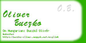 oliver buczko business card